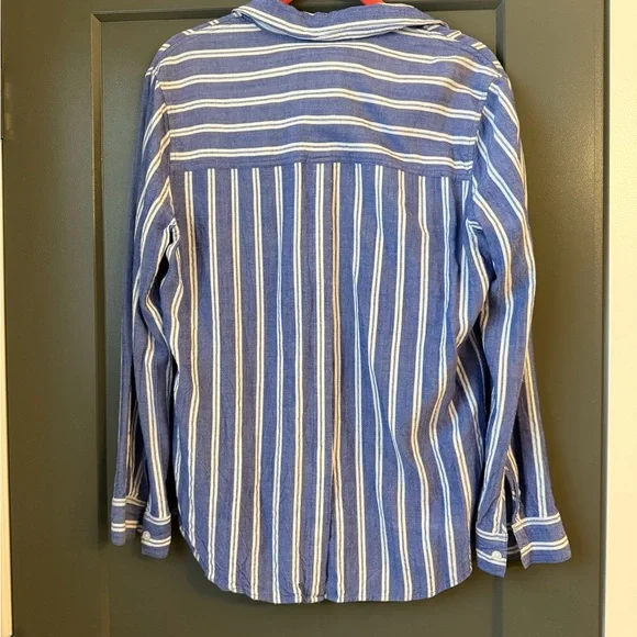 Rails Blue and White Striped Button-Up Shirt - Picture 2 of 3